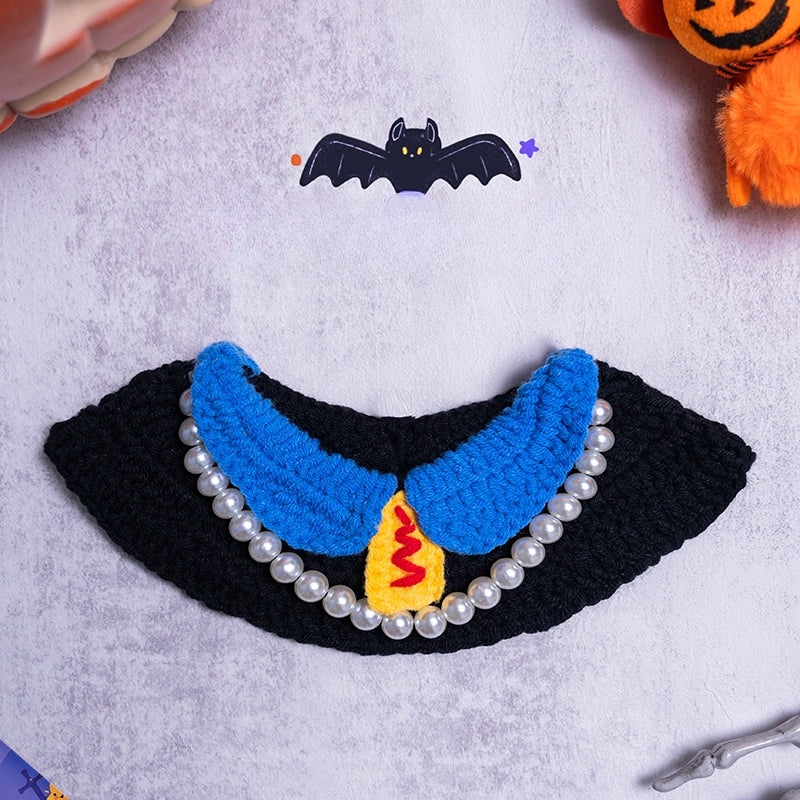 Halloween Pet Knit Collar – Handmade Cozy Neckwear for Cats & Dogs | Holiday Costume Scarf