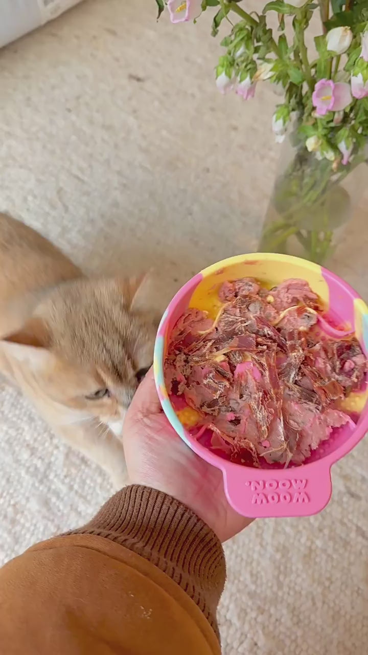 Pastel Ice Cream Slow Feeder Mat - Non-Slip Lick Mat with LOVE Embossing